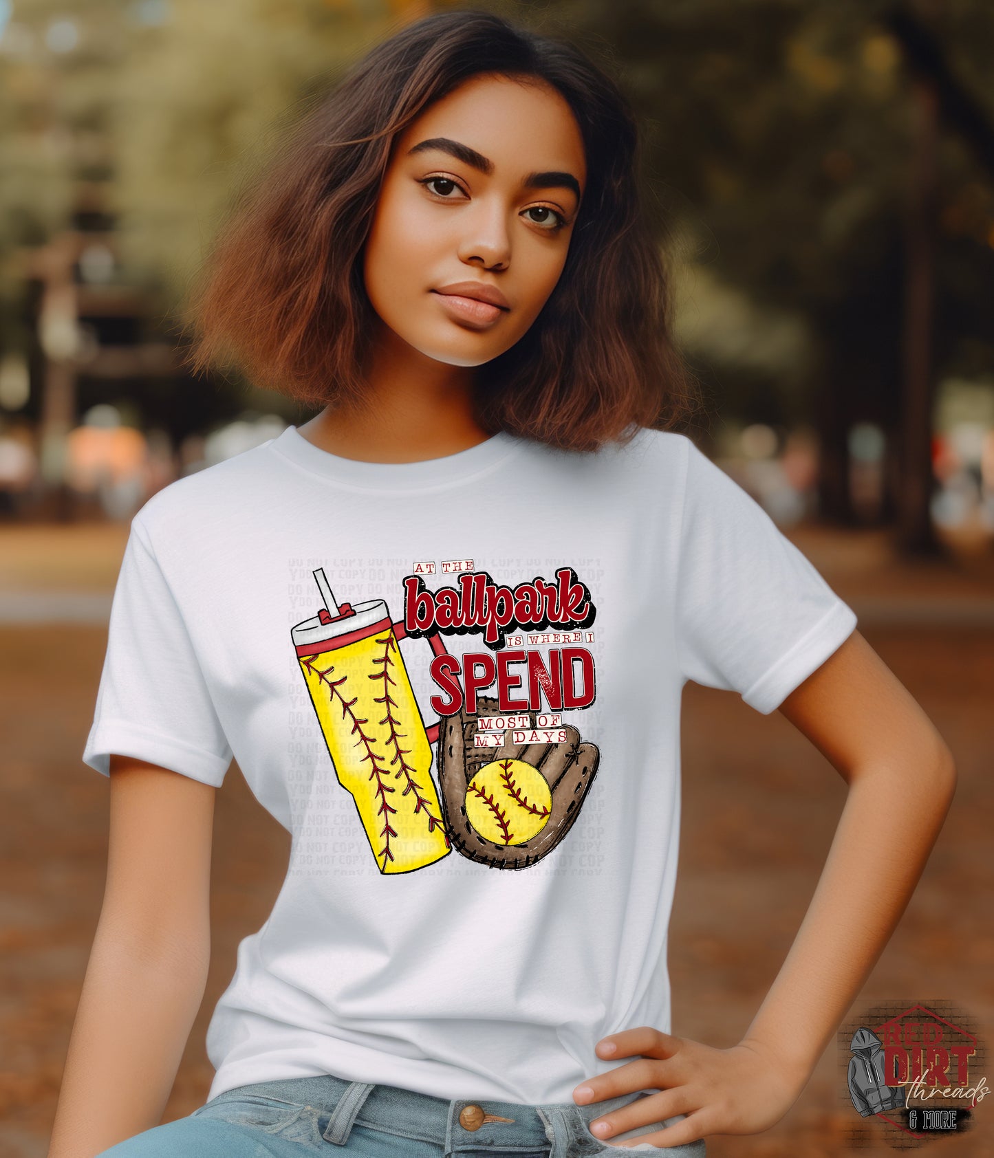 At the Ballpark is Where I Spend Most of my Days DTF Transfer | Trendy Sports DTF Transfer | Ready to Press | High Quality DTF Transfers | Fast Shipping