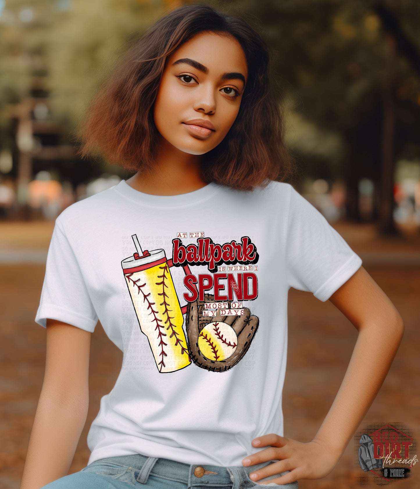 At the Ballpark is Where I Spend Most of my Days DTF Transfer | Trendy Sports DTF Transfer | Ready to Press | High Quality DTF Transfers | Fast Shipping