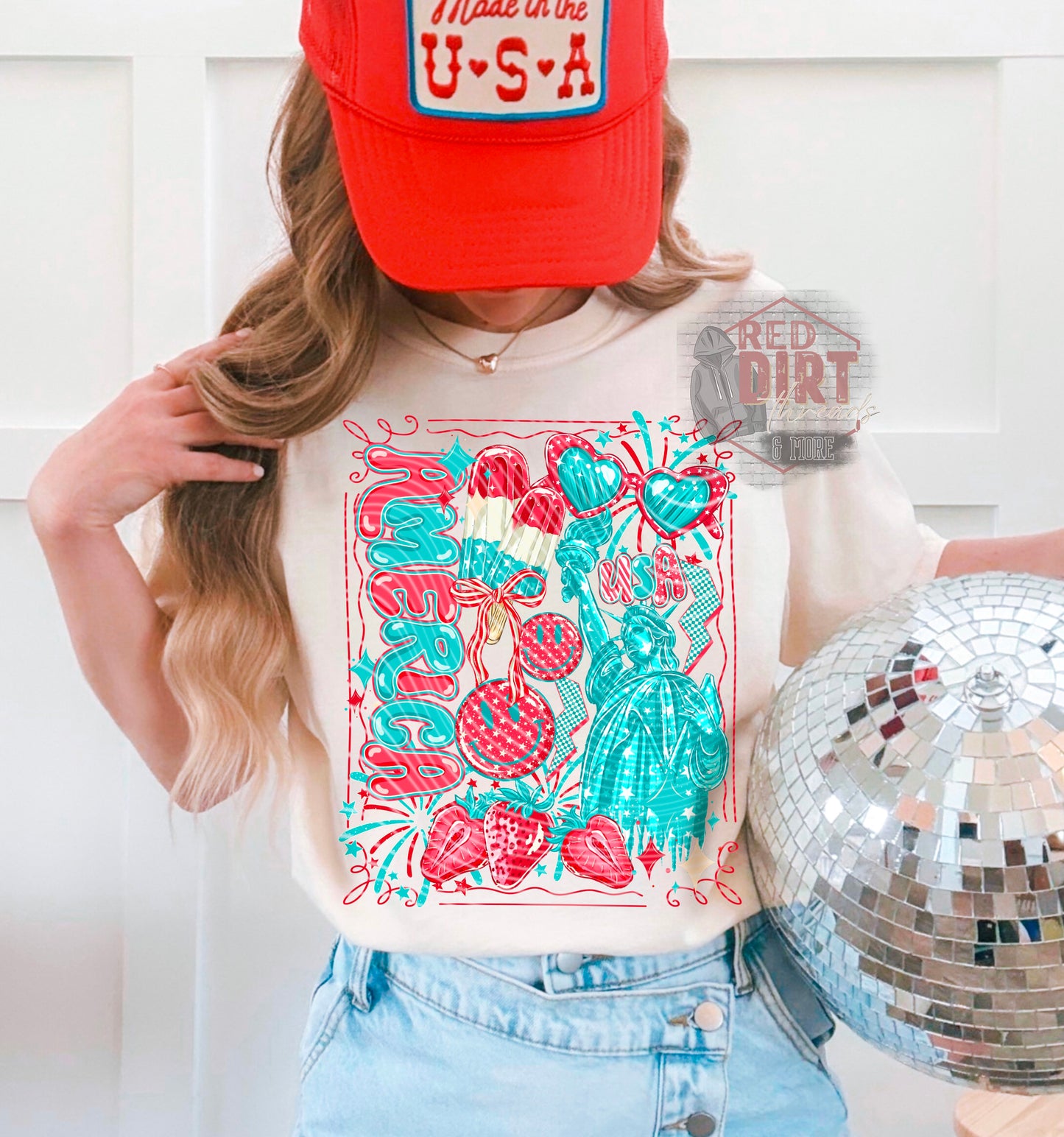 America DTF Transfer | Trendy Independence Day DTF Transfer | High Quality Image Transfers | Ready to Press | Fast Shipping