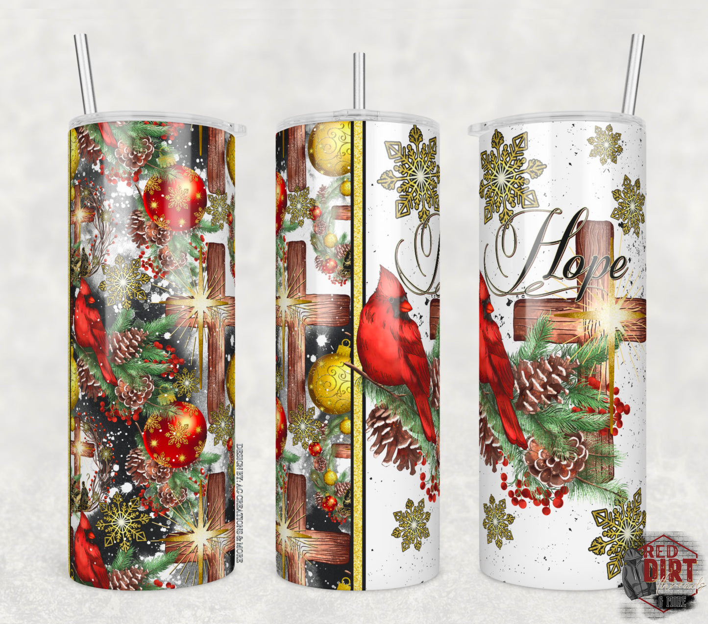 Hope Insulated Tumbler with Plastic Lid and Sealed Reusable Straw | Trendy Christian Cup | Hot/Cold Tumbler