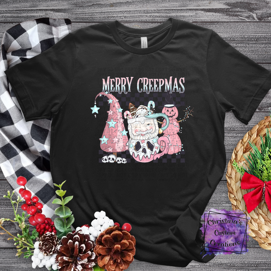 Merry Creepmas T-Shirt | Halloween Christmas Shirt | Fast Shipping | Super Soft Shirts for Women/Kid's
