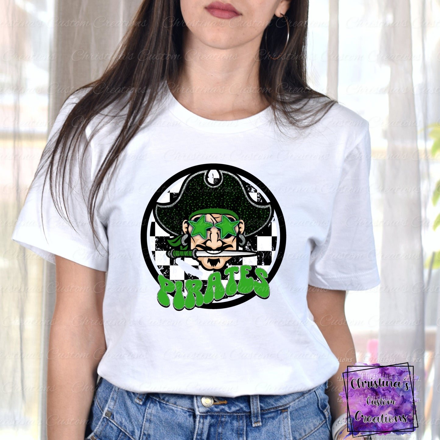 Green Pirates T-Shirt | Trendy School Spirit Shirt | Fast Shipping | Super Soft Shirts for Men/Women/Kid's | Bella Canvas