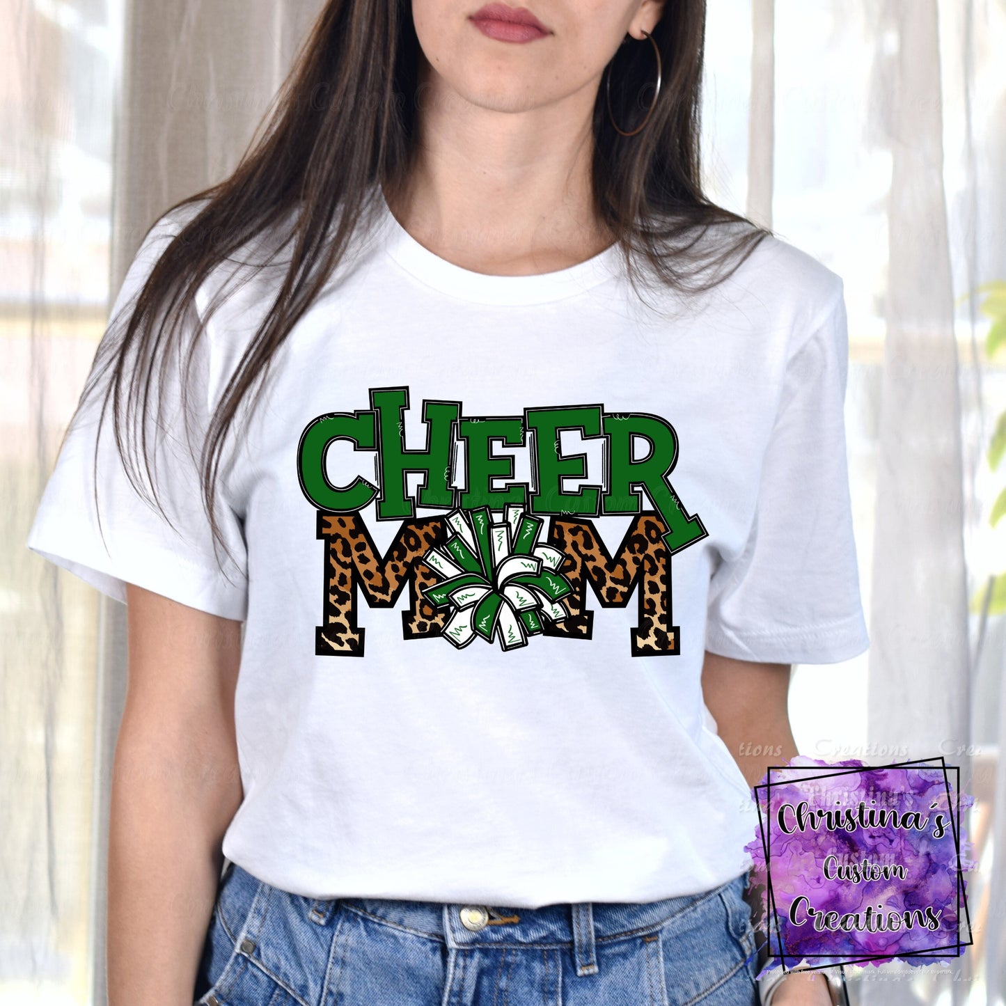 Green Cheer Mom T-Shirt | Trendy School Spirit Shirt | Fast Shipping | Super Soft Shirts for Men/Women/Kid's | Bella Canvas