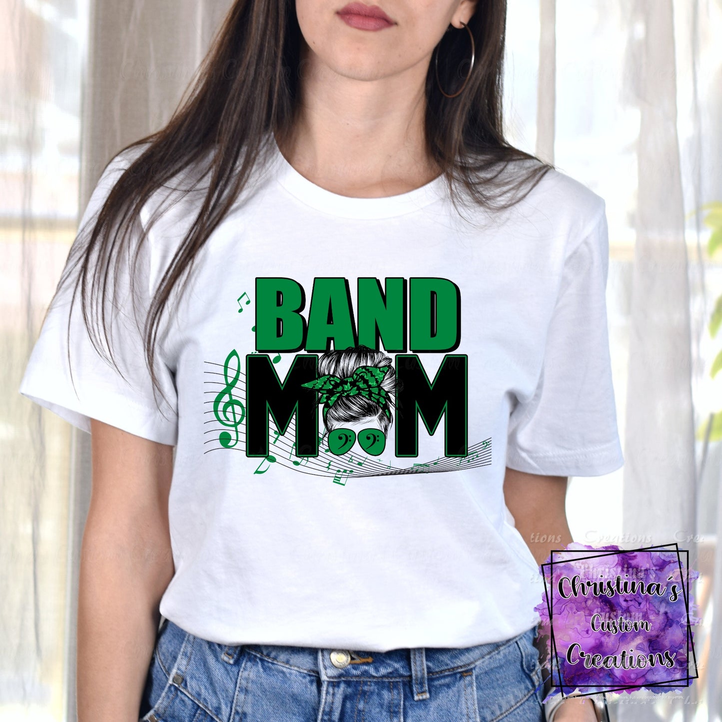 Green Band Mom T-Shirt | Trendy School Spirit Shirt | Fast Shipping | Super Soft Shirts for Men/Women/Kid's | Bella Canvas
