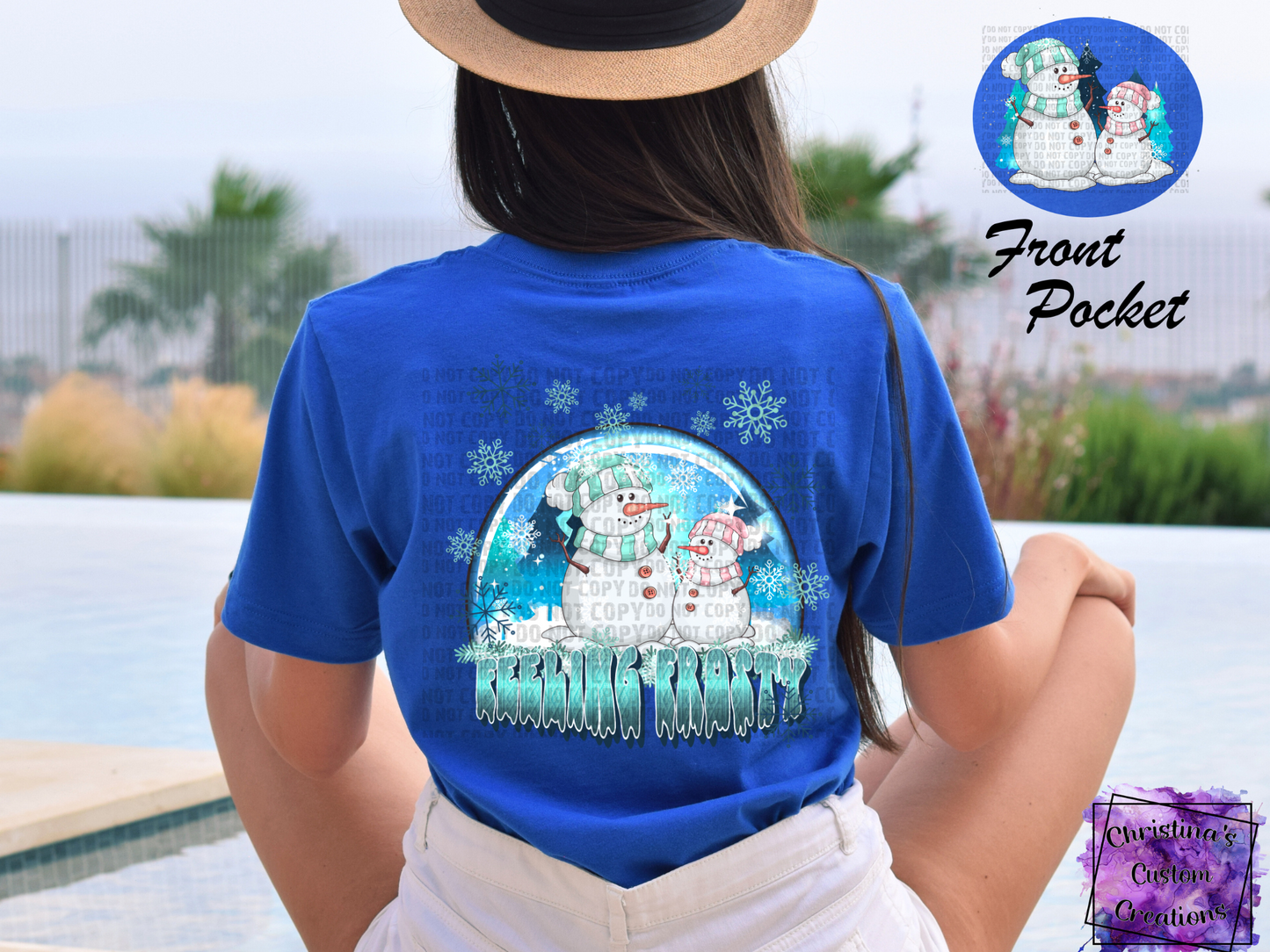 Feeling Frosty T-Shirt | Cute Christmas Shirt | Front and Back Shirt | Fast Shipping | Super Soft Shirts for Women/Kid's