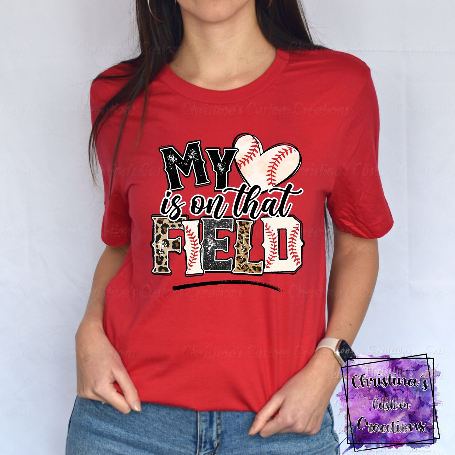 My Heart Is On That Field T-Shirt | Trendy School Spirit Shirt | Baseball Shirt | Super Soft Shirts for Women | Bella Canvas