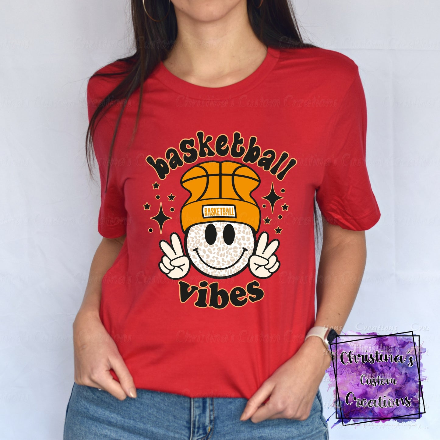 Basketball Vibes T-Shirt | Trendy School Spirit Shirt | Basketball Shirt | Super Soft Shirts for Women | Bella Canvas