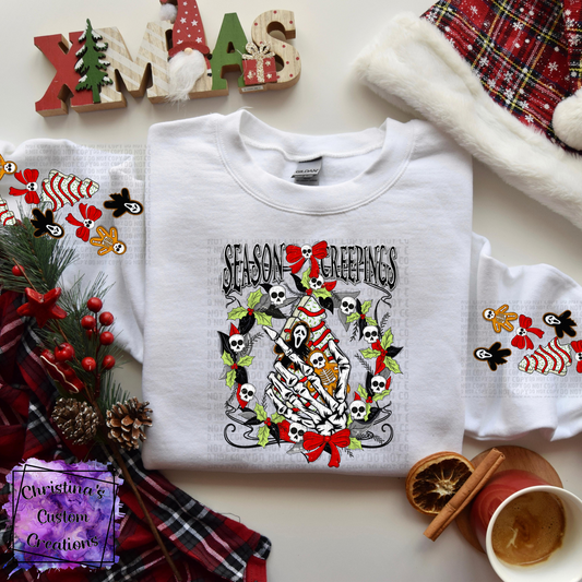 Season's Creepings Sweat Shirt | Horror Christmas Hoodie | Fast Shipping | Super Soft Shirts for Women