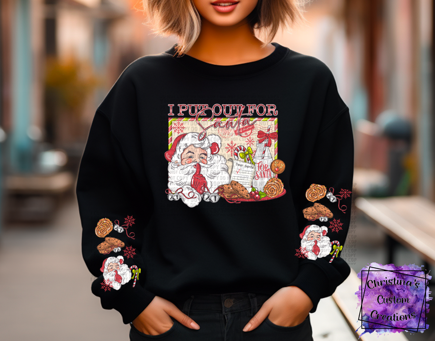 I Put Out For Santa Sweat Shirt | Trendy Christmas Hoodie with Sleeves| Fast Shipping | Super Soft Shirts for Women
