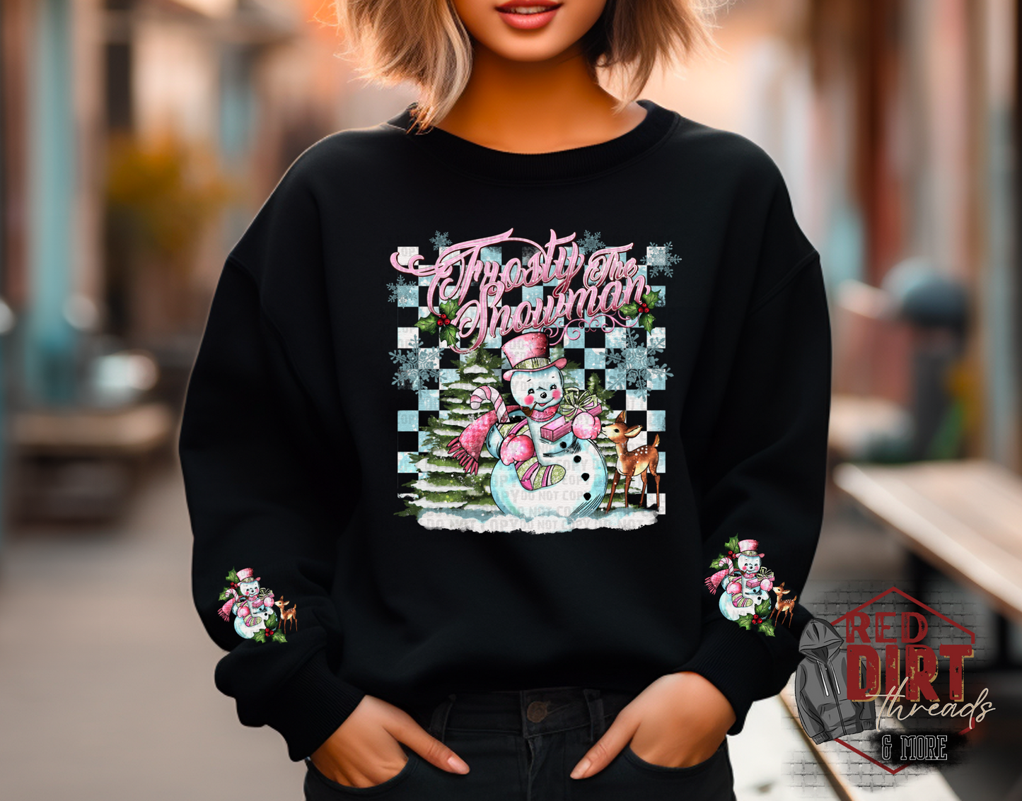 Snowman Sweat Shirt | Trendy Christmas Hoodie with Sleeves | Fast Shipping | Super Soft Shirts for Women