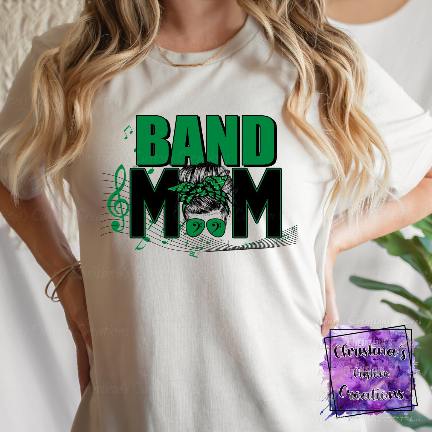 Green Band Mom T-Shirt | Trendy School Spirit Shirt | Fast Shipping | Super Soft Shirts for Men/Women/Kid's | Bella Canvas
