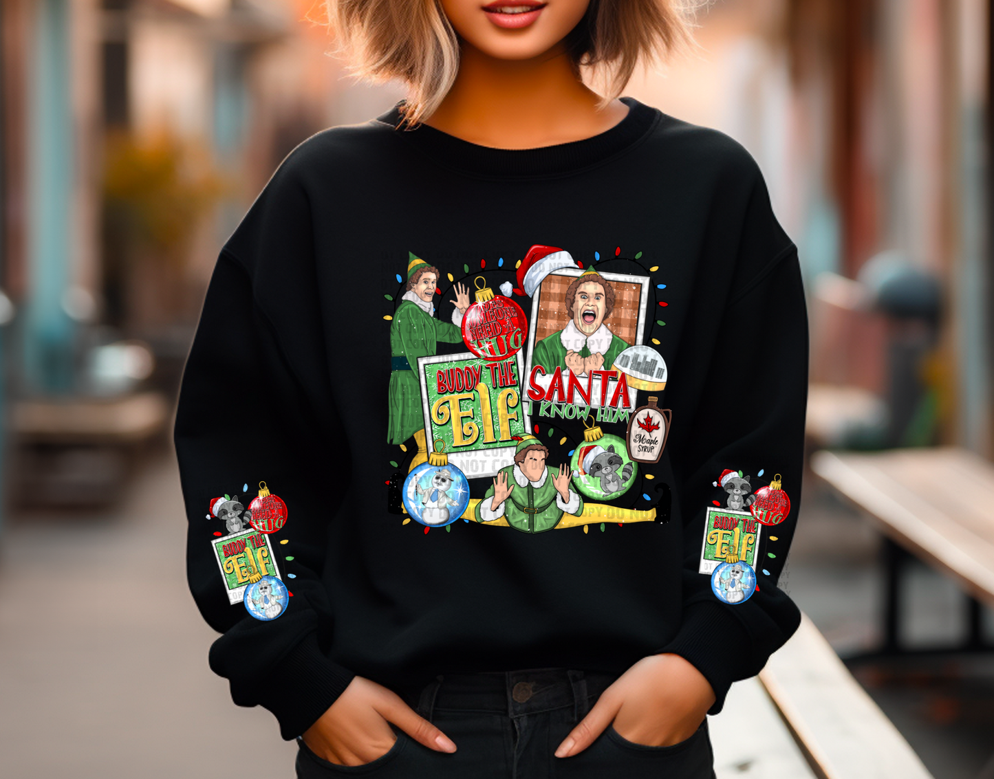 Buddy Christmas Sweat Shirt | Trendy Christmas Hoodie with Sleeves | Does Anyone Need A Hug? | Fast Shipping | Super Soft Shirts for Women