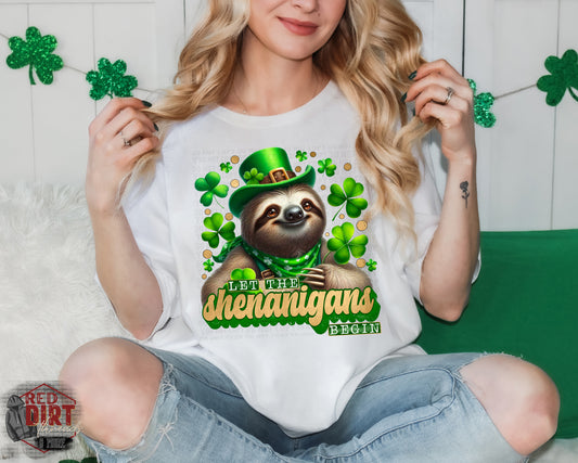Let The Shenanigans Begin DTF Transfer | Trendy St. Patrick's Day DTF Transfer | Ready to Press | High Quality DTF Transfers | Fast Shipping