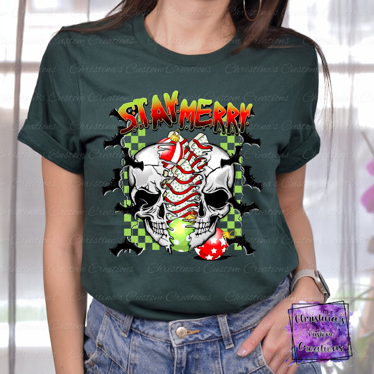 Stay Merry T-Shirt | Halloween/Christmas Shirt | Fast Shipping | Super Soft Shirts for Women/Kid's