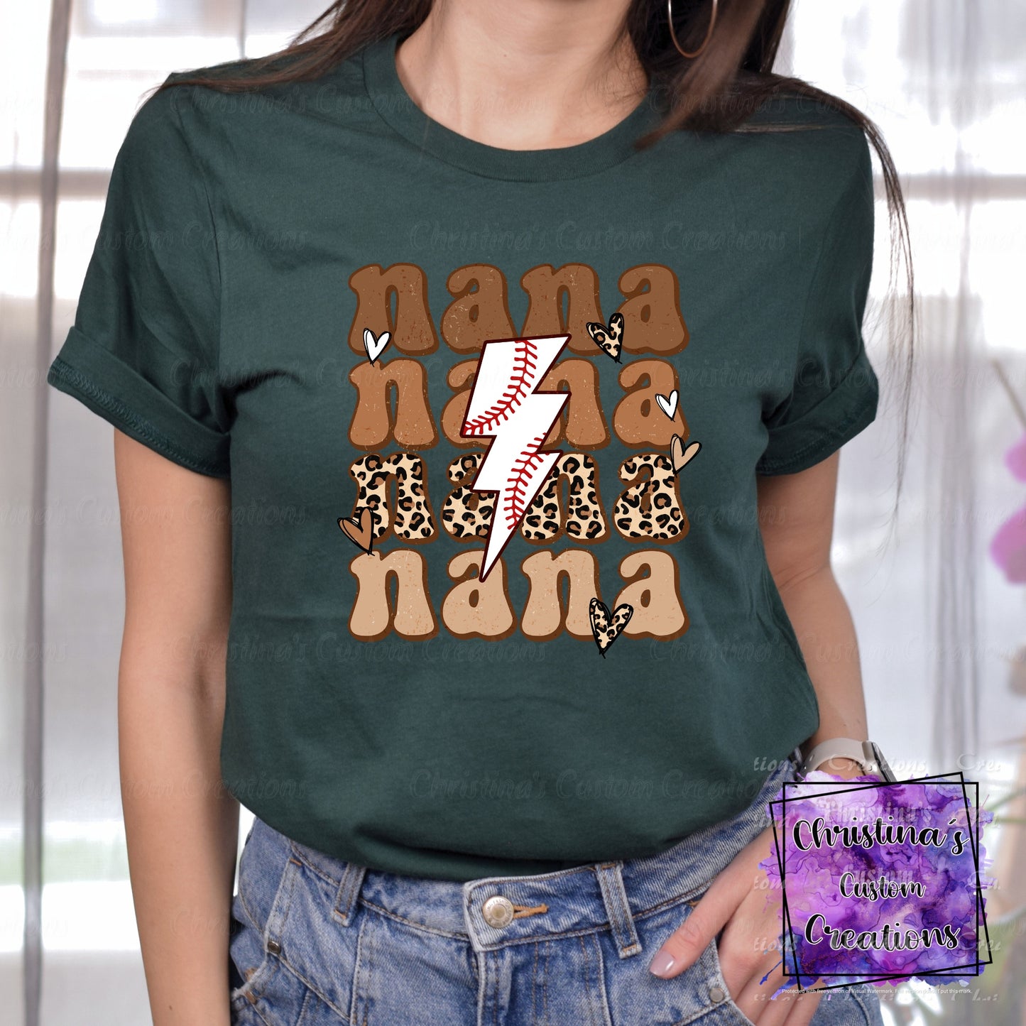 Baseball Nana T-Shirt | Trendy School Spirit Shirt | Baseball Shirt | Super Soft Shirts for Women | Bella Canvas