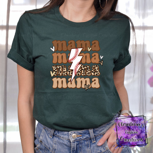 Baseball Mama T-Shirt | Trendy School Spirit Shirt | Baseball Shirt | Super Soft Shirts for Women | Bella Canvas