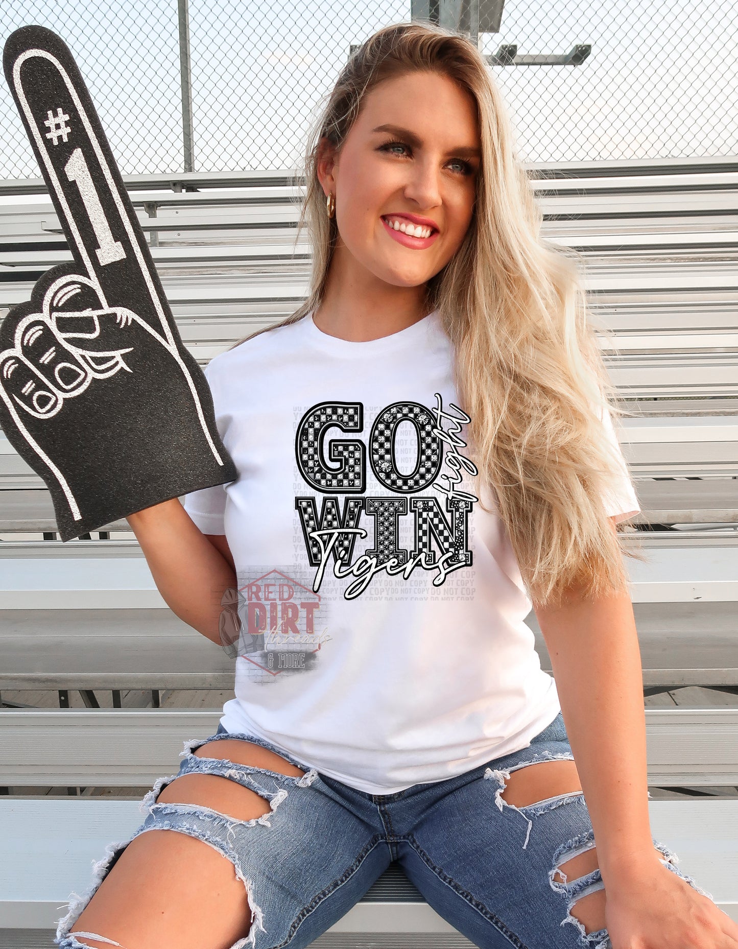 Go Fight Win Tigers DTF Transfer | Trendy School Spirit DTF Transfer | Ready to Press | High Quality DTF Transfers | Fast Shipping