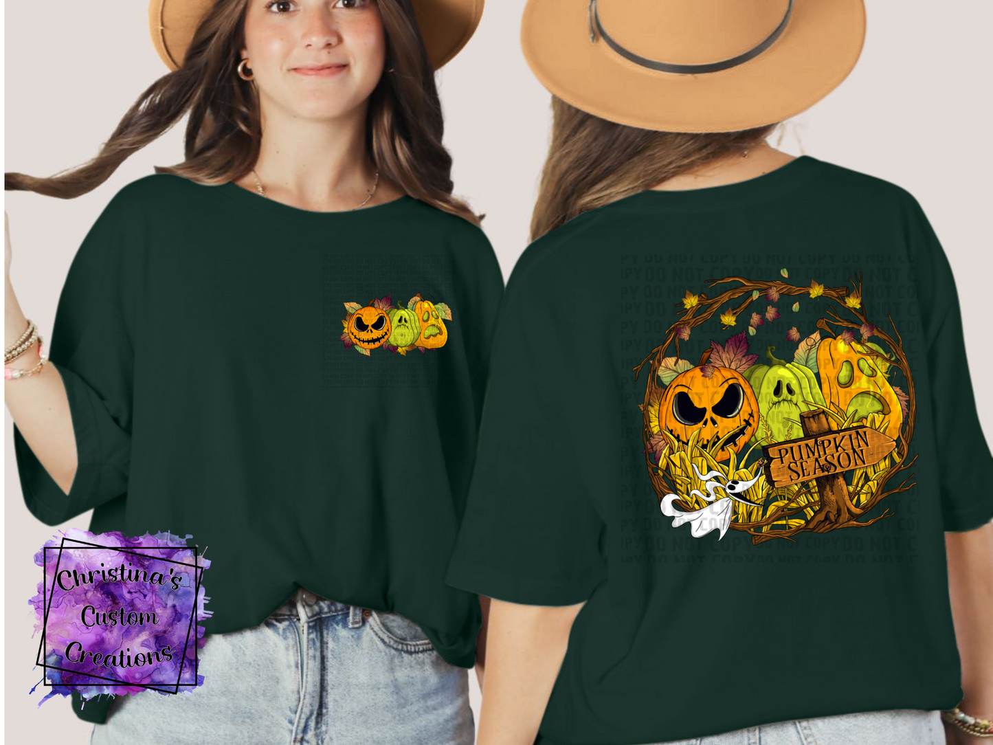 Pumpkin Season T-Shirt | Trendy Halloween/Fall Shirt | Front and Back Shirt | Fast Shipping | Super Soft Shirts for Men/Women/Kid's
