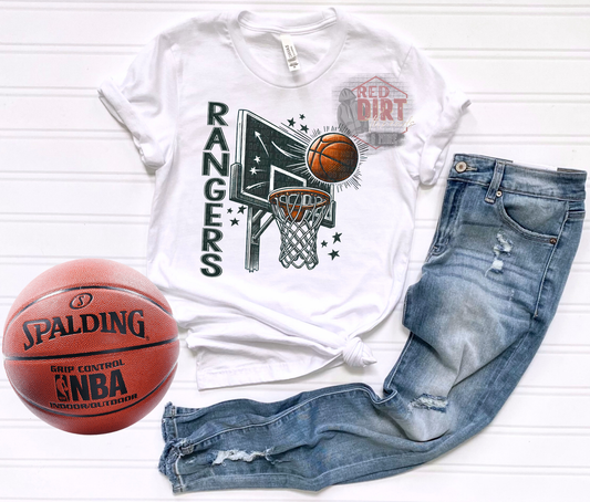 Rangers Basketball T-Shirt | Trendy School Spirit Shirt | Fast Shipping | Super Soft Shirts for Men/Women/Kid's | Bella Canvas