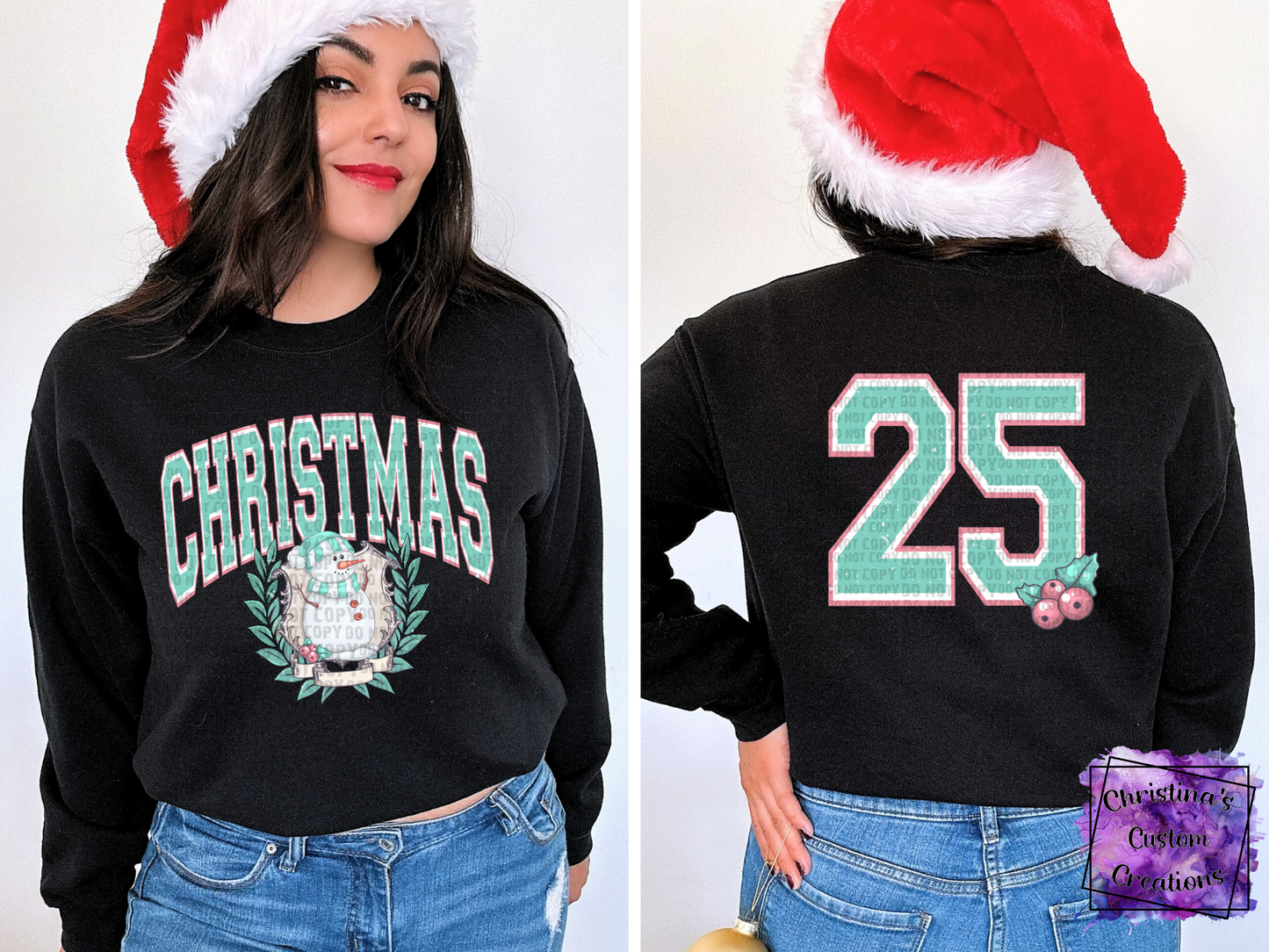Christmas University Sweat Shirt | Trendy Christmas Hoodie with Sleeves | Fast Shipping | Super Soft Shirts for Women