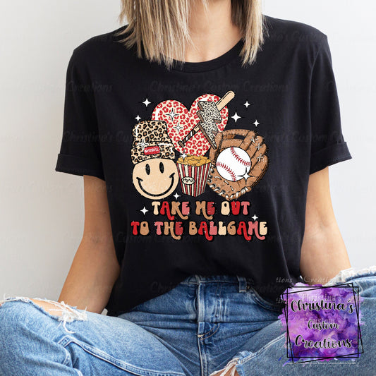 Take Me Out To The Ballgame T-Shirt | Trendy School Spirit Shirt | Baseball Shirt | Super Soft Shirts for Men/Women/Kid's | Bella Canvas