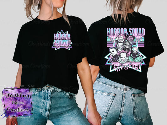 Horror Squad T-Shirt | Trendy Halloween Shirt | Horror Characters Shirt | Fast Shipping | Super Soft Shirts for Men/Women/Kid's
