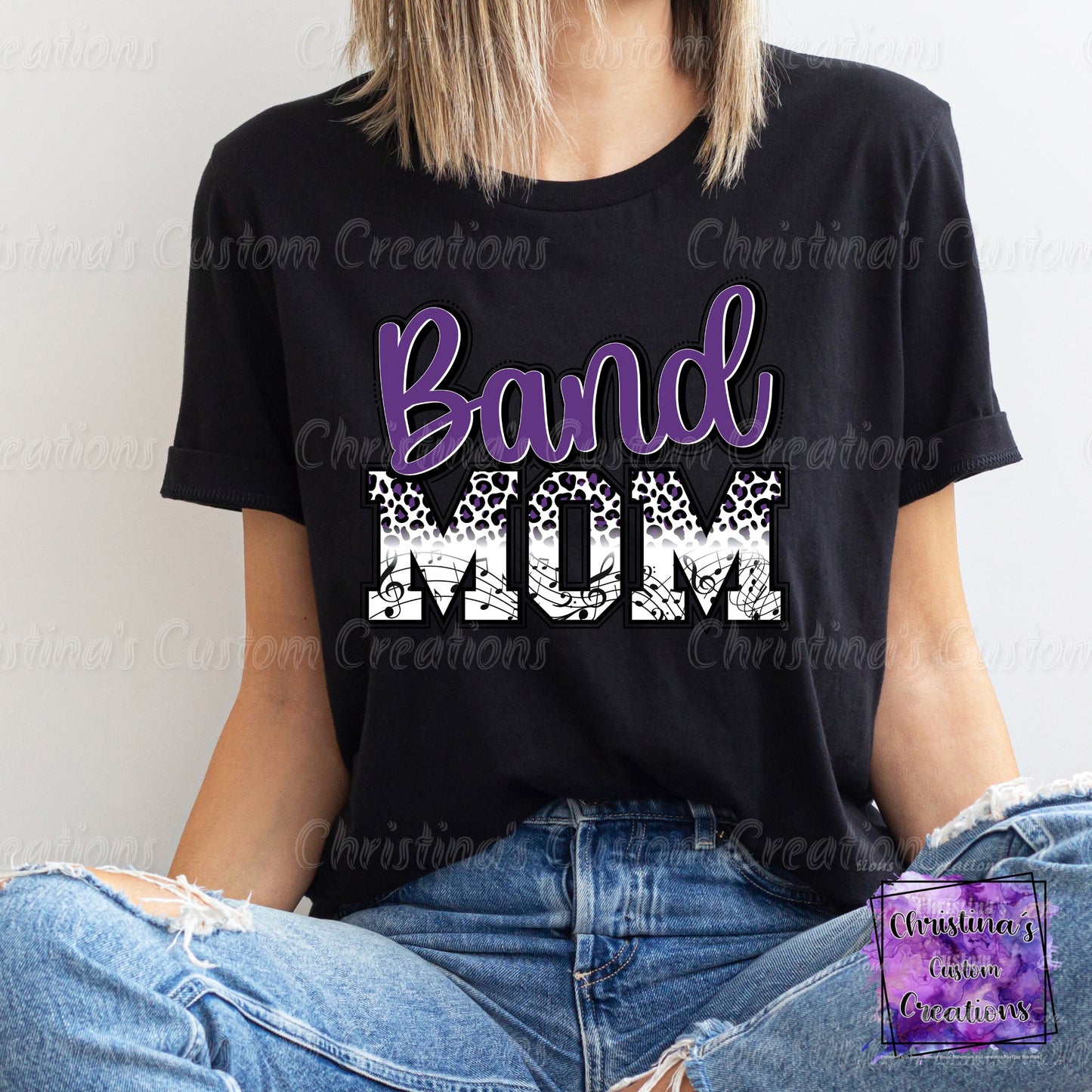 Purple Band Mom T-Shirt | Trendy School Spirit Shirt | Fast Shipping | Super Soft Shirts for Men/Women/Kid's | Bella Canvas
