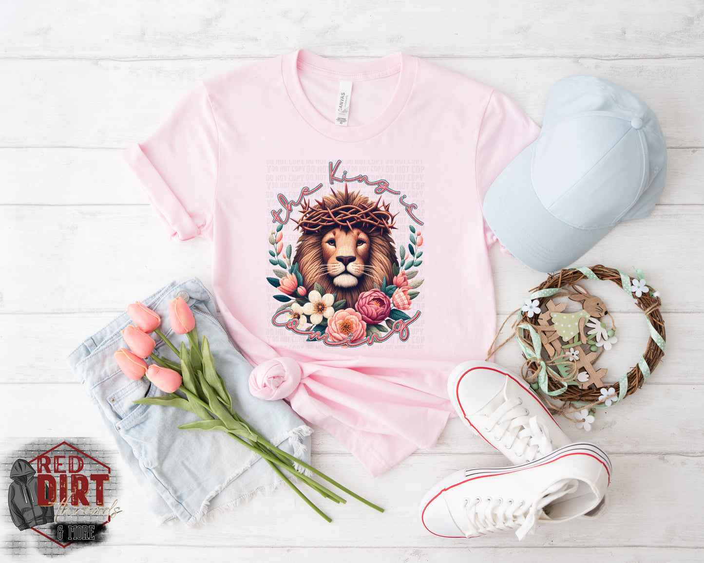 The King is Coming T-Shirt | Trendy Easter Faux Embroidery Shirt | Fast Shipping | Super Soft Shirts for Men/Women/Kid's