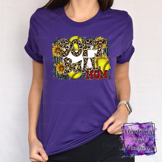 Softball Mom T-Shirt | Trendy Softball Shirt | Fast Shipping | Super Soft Shirts for Men/Women/Kid's | Bella Canvas