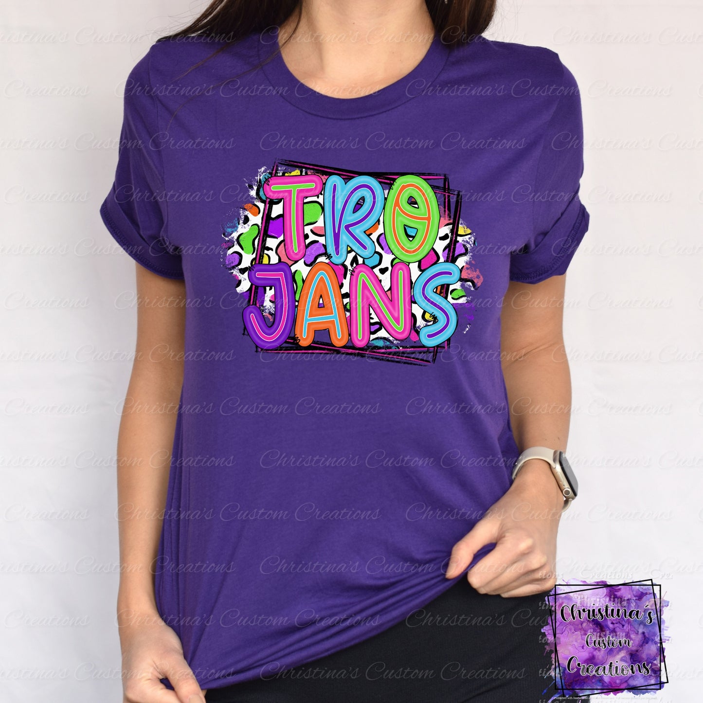 Neon Trojans T-Shirt | Trendy School Spirit Shirt | Fast Shipping | Super Soft Shirts for Men/Women/Kid's | Bella Canvas