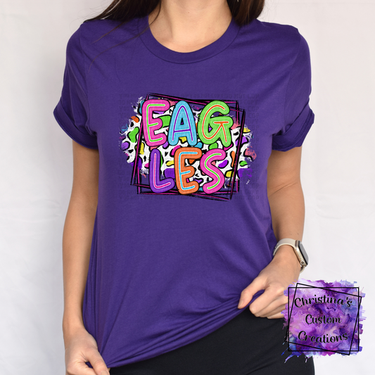 Neon Eagles T-Shirt | Trendy School Spirit Shirt | Fast Shipping | Super Soft Shirts for Men/Women/Kid's | Bella Canvas