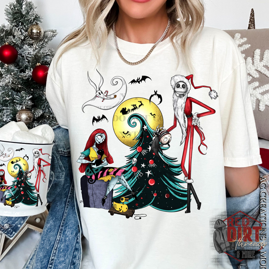 Jack and Sally DTF Transfer | Halloween Christmas Movie DTF Transfer | High Quality Image Transfers | Ready to Press | Fast Shipping