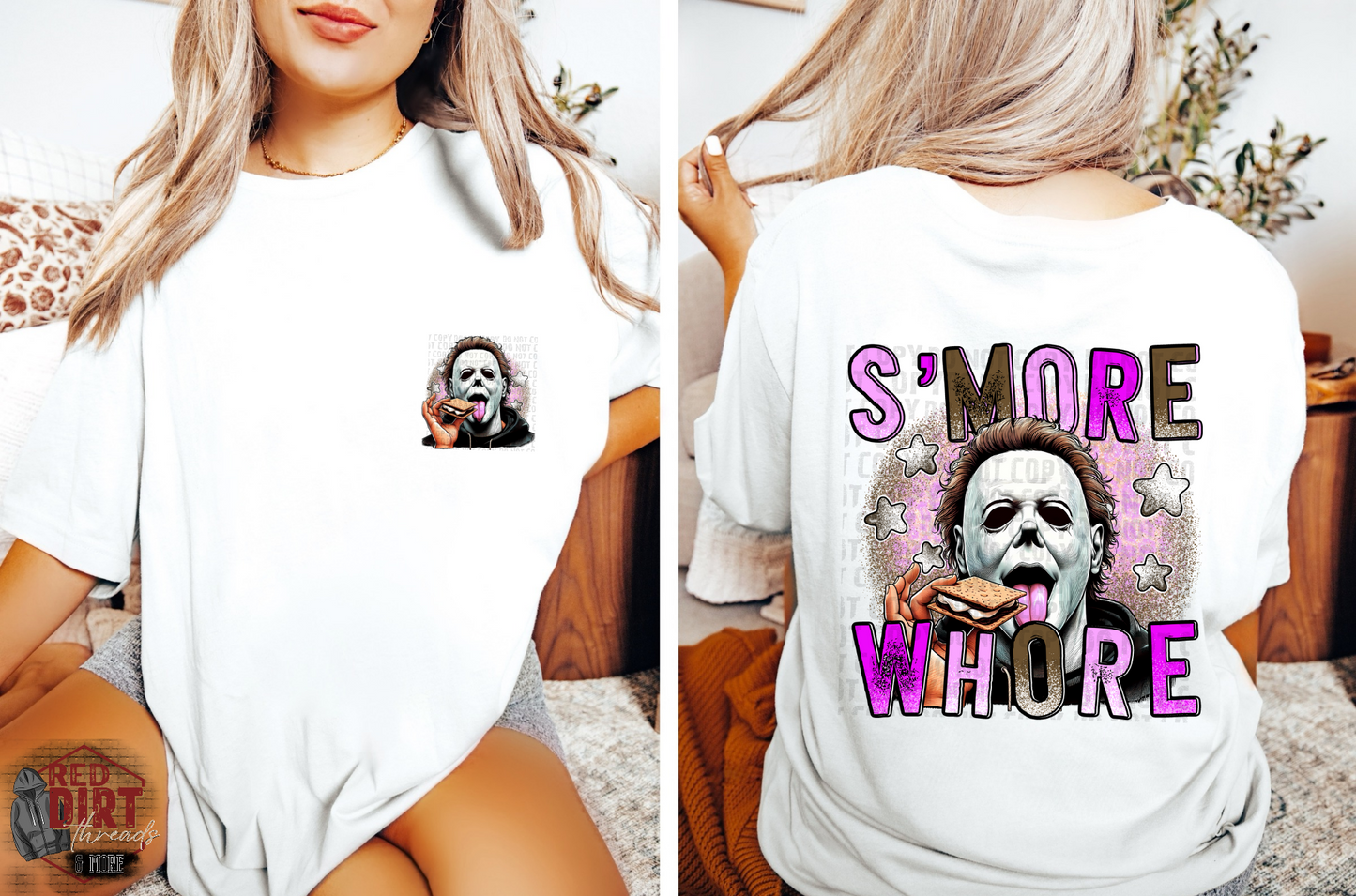 Smore Whore DTF Transfer with Pocket | Trendy Horror Summer DTF Transfer | High Quality Image Transfers | Ready to Press | Fast Shipping