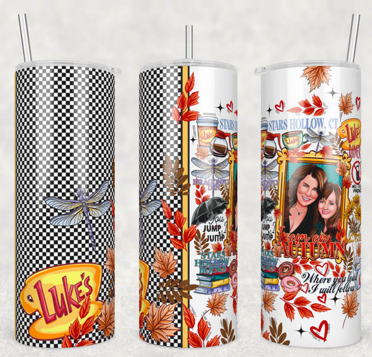 I Am An Autumn Insulated Tumbler with Plastic Lid and Sealed Reusable Straw | Trendy Cup | Hot/Cold Tumbler