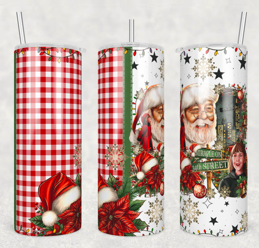 Christmas Miracle Insulated Tumbler with Plastic Lid and Sealed Reusable Straw | Trendy Christmas Cup | Hot/Cold Tumbler