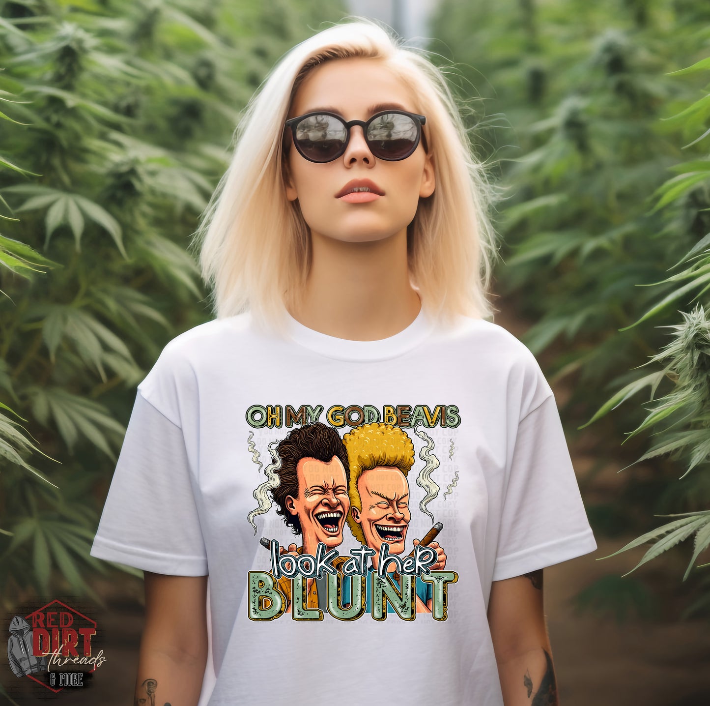 Oh My God Beavis Look at her Blunt DTF Transfer | Trendy 420 Marijuana DTF Transfer | Ready to Press | High Quality DTF Transfers | Fast Shipping
