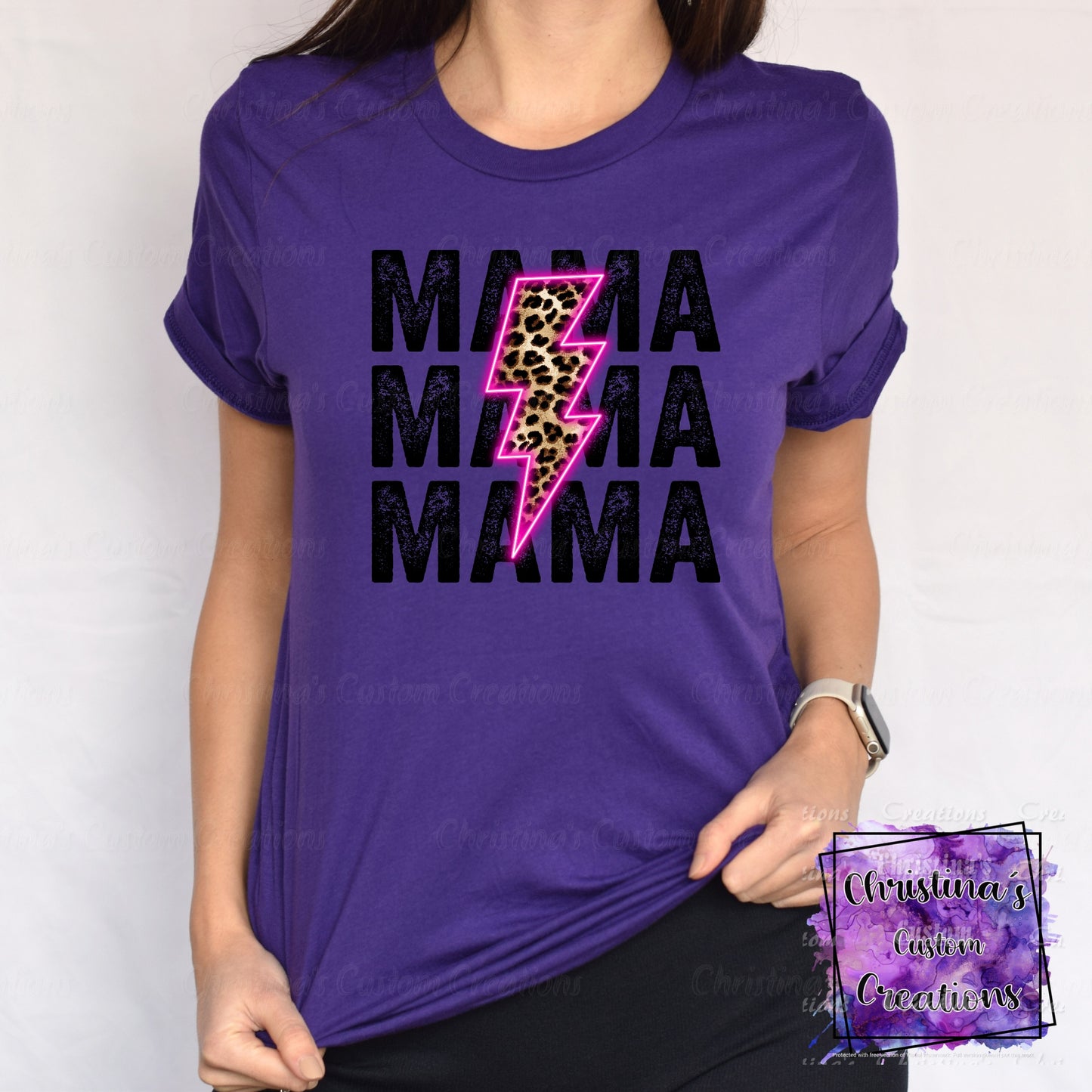 Retro Mama T-Shirt | Lightening Bolt Mama Shirt | Fast Shipping | Super Soft Shirts for Women | Gift for Mom