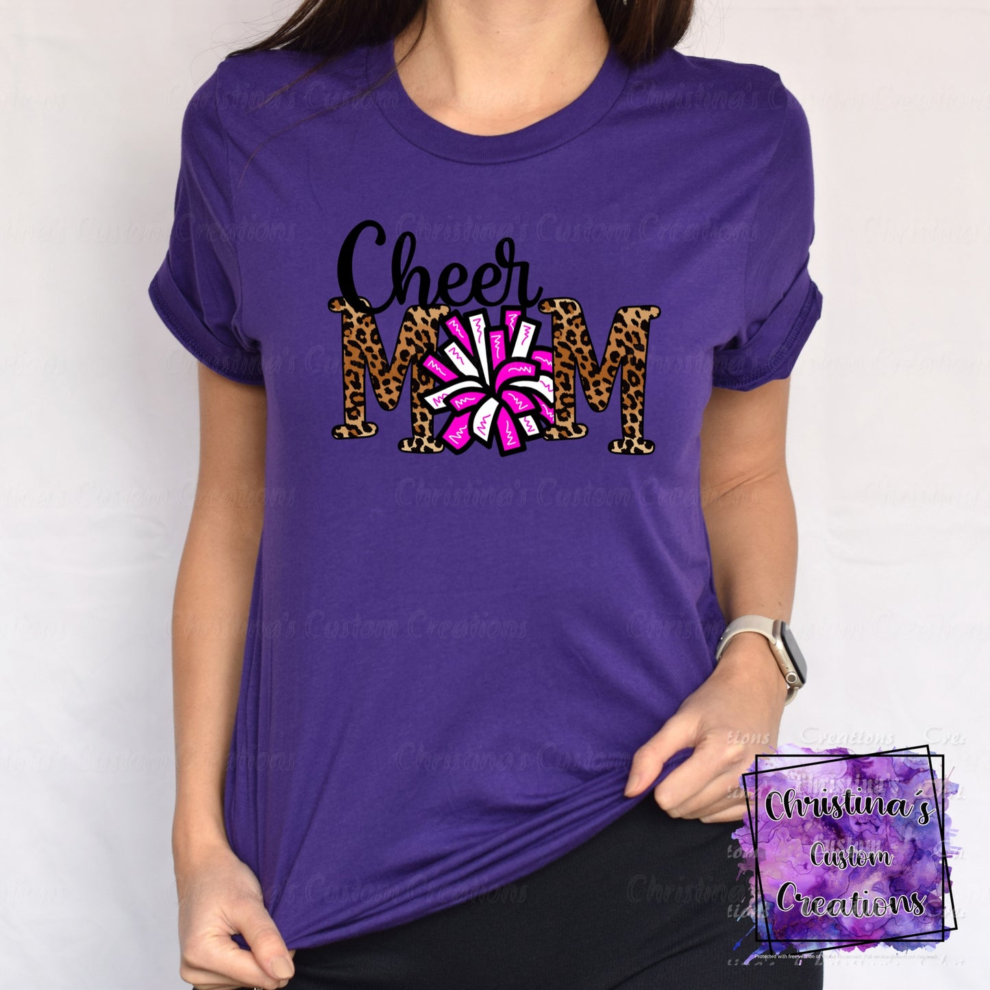 Pink Cheer Mom T-Shirt | Trendy School Spirit Shirt | Fast Shipping | Super Soft Shirts for Men/Women/Kid's | Bella Canvas