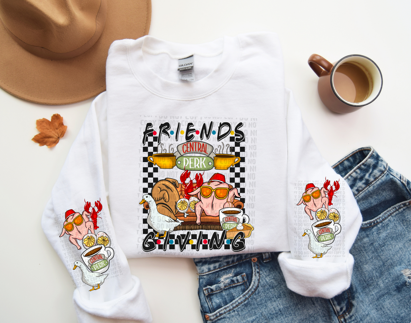 Friends Giving Sweat Shirt | Trendy Thanksgiving Hoodie with Sleeves | Funny Thanksgiving Sweat Shirt | Fast Shipping | Super Soft Shirts for Women