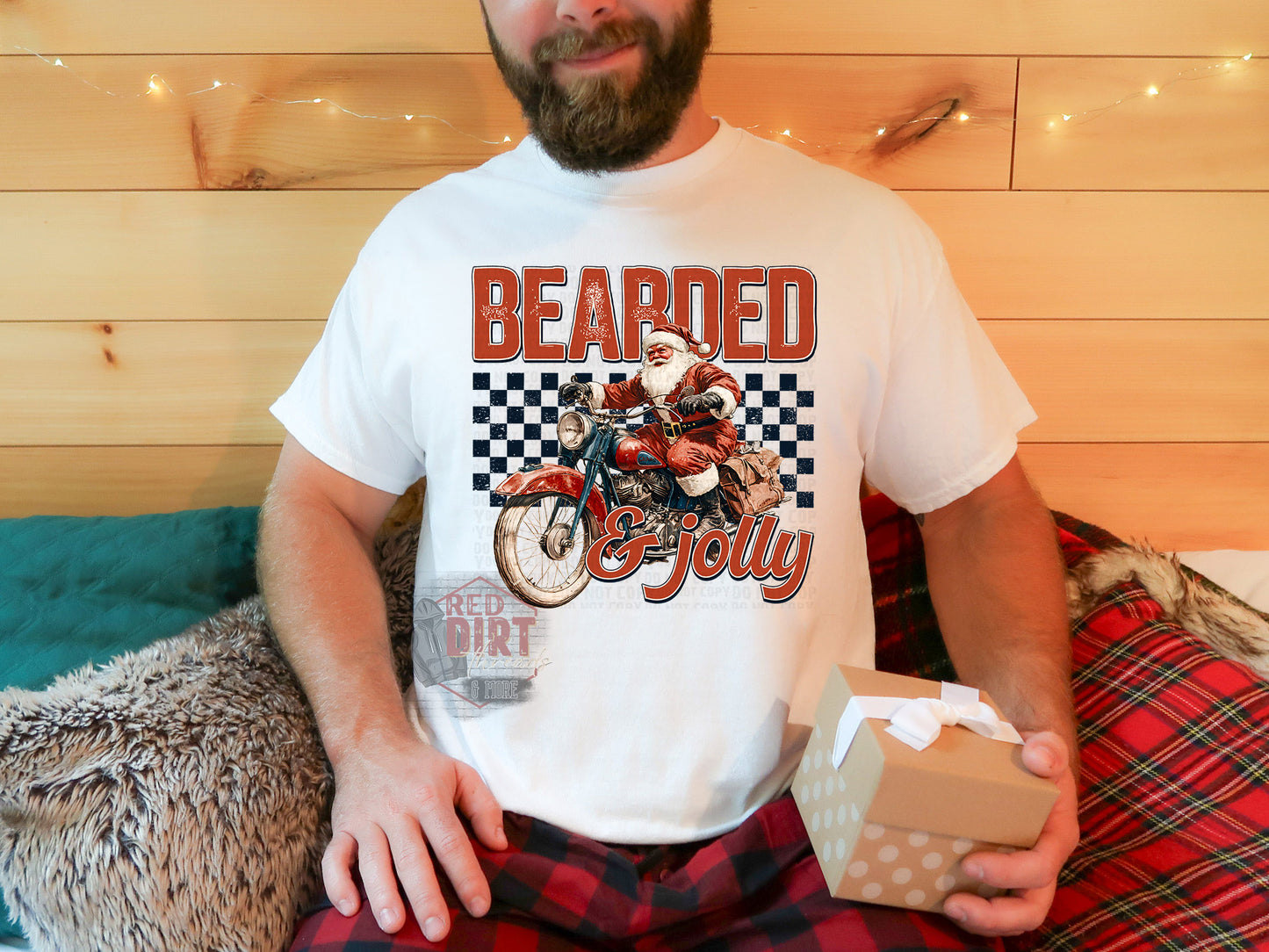 Bearded and Jolly T-Shirt | Trendy Christmas Shirt | Fast Shipping | Super Soft Shirts for Men