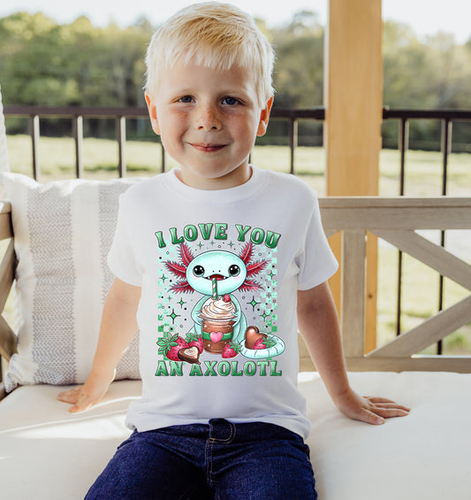 I Love You Axolotl T-Shirt | Trendy Axolotl Shirt | Fast Shipping | Super Soft Shirts for Men/Women/Kid's | Bella Canvas