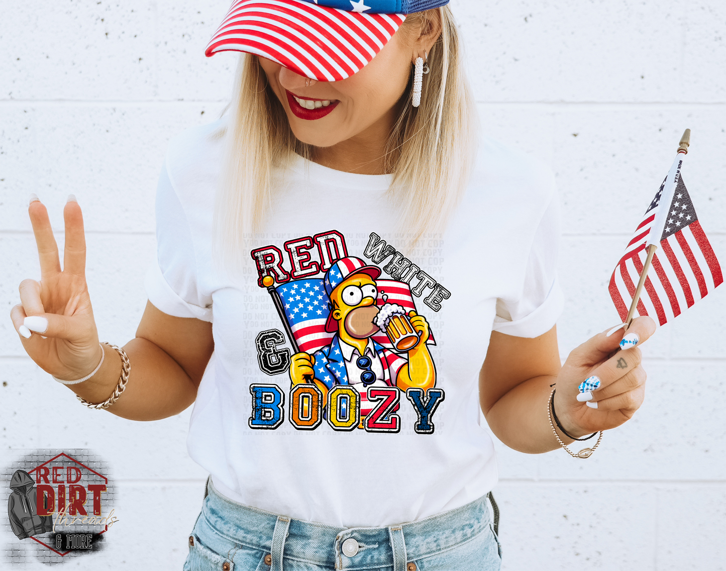 Red White and Boozy DTF Transfer | Trendy Fourth of July DTF Transfer | Ready to Press | High Quality DTF Transfers | Fast Shipping