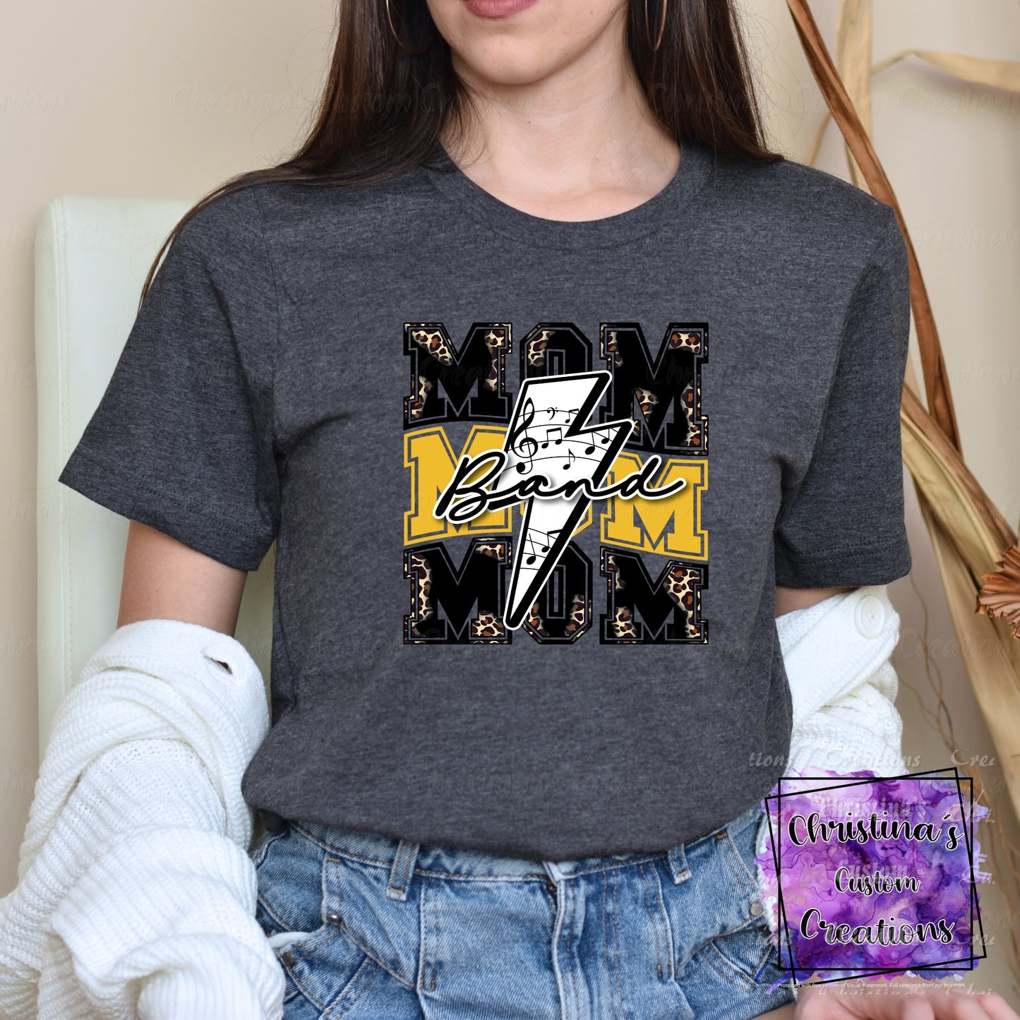 Yellow Band Mom T-Shirt | Trendy School Spirit Shirt | Fast Shipping | Super Soft Shirts for Men/Women/Kid's | Bella Canvas