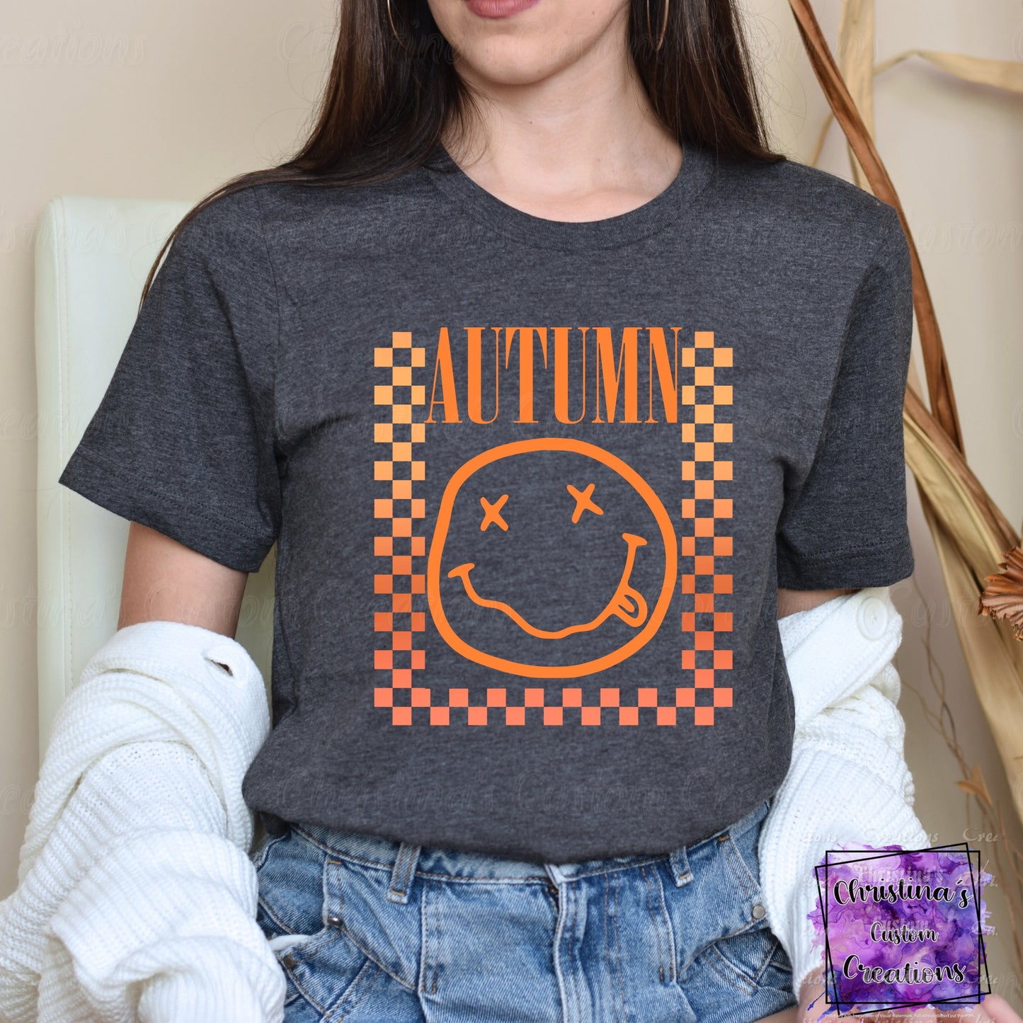 Autumn Smiley T-Shirt | Trendy Autumn/Fall Shirt | Fast Shipping | Super Soft Shirts for Men/Women/Kid's