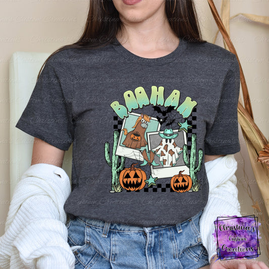 Boohaw Halloween T-Shirt | Trendy Halloween Shirt | Front and Back Shirt | Fast Shipping | Super Soft Shirts for Men/Women/Kid's
