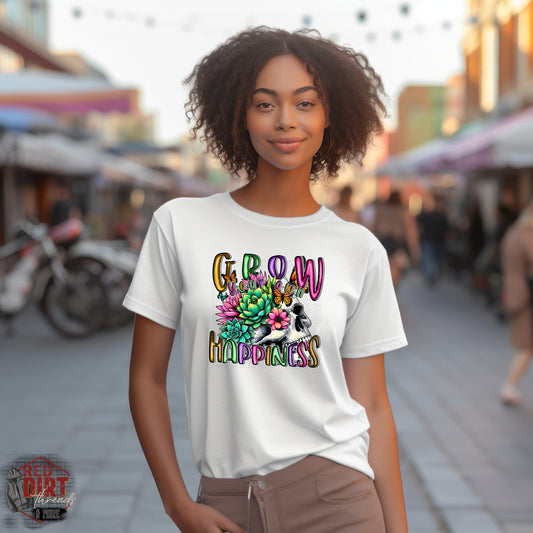 Grow Your Own Happiness DTF Transfer | Trendy Uplifting DTF Transfer | Ready to Press | High Quality DTF Transfers | Fast Shipping