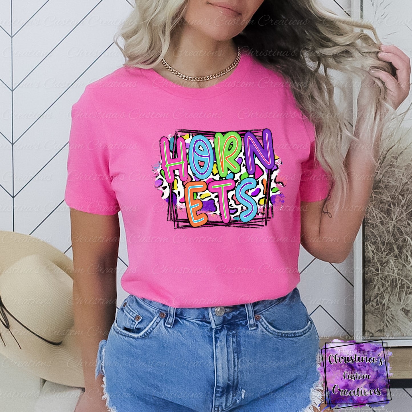 Neon Hornets T-Shirt | Trendy School Spirit Shirt | Fast Shipping | Super Soft Shirts for Men/Women/Kid's | Bella Canvas