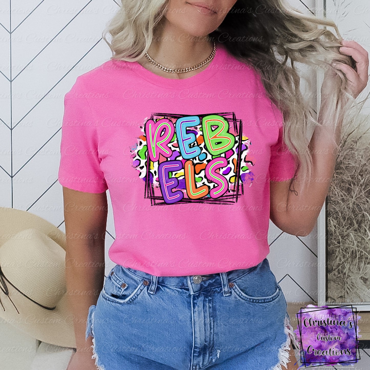 Neon Rebels T-Shirt | Trendy School Spirit Shirt | Fast Shipping | Super Soft Shirts for Men/Women/Kid's | Bella Canvas