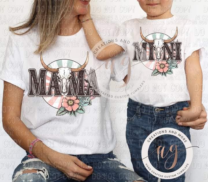 Western Mama and Mini DTF Transfer | Matching Western DTF Transfer | High Quality Image Transfers | Ready to Press | Fast Shipping
