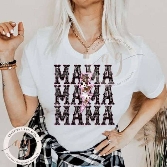 Cow Print Mama DTF Transfer | Trendy Mom DTF Transfer | High Quality Image Transfers | Ready to Press | Fast Shipping